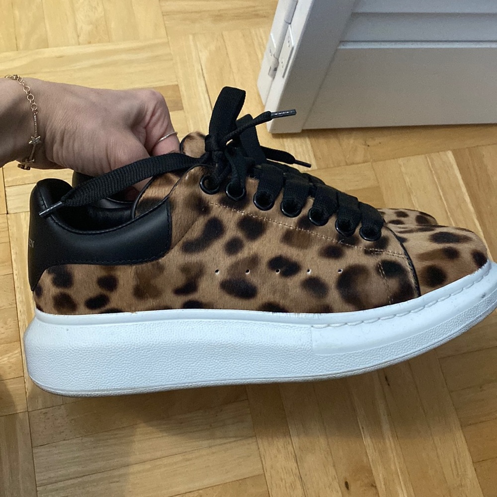 Alexander McQueen leopard sneakers